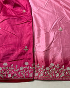 Baby Pink Colour Art Silk  Saree with Katdana Work
