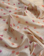 Golden Colour Cotton Tissue Saree