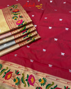 Silver Colour Soft Tissue Paithani Saree