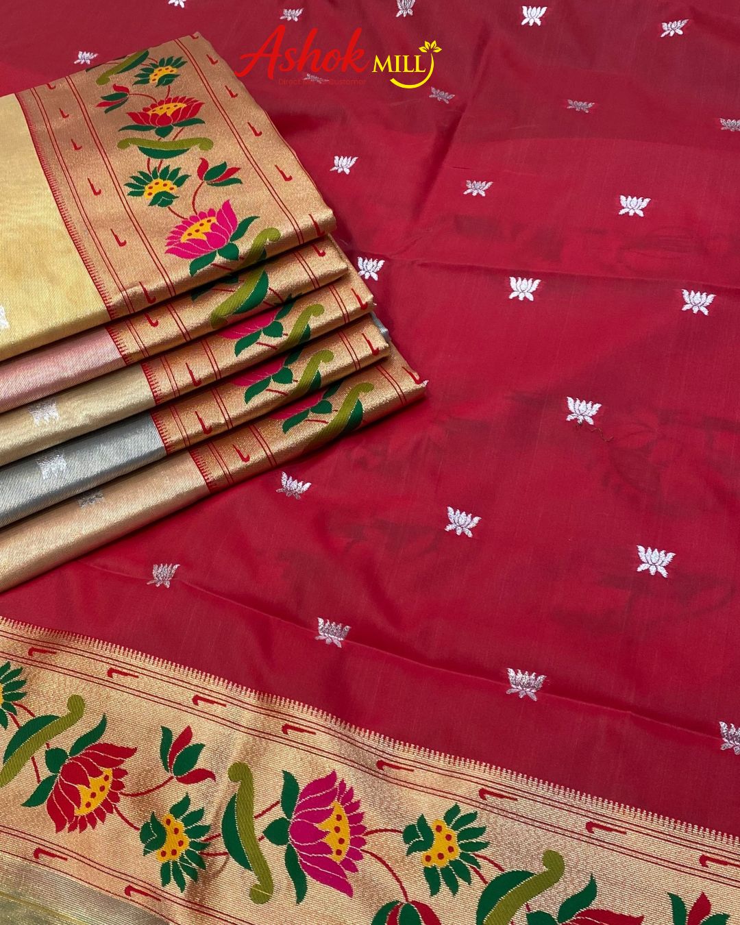 Silver Colour Soft Tissue Paithani Saree