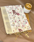 Off White Colour Cotton Saree