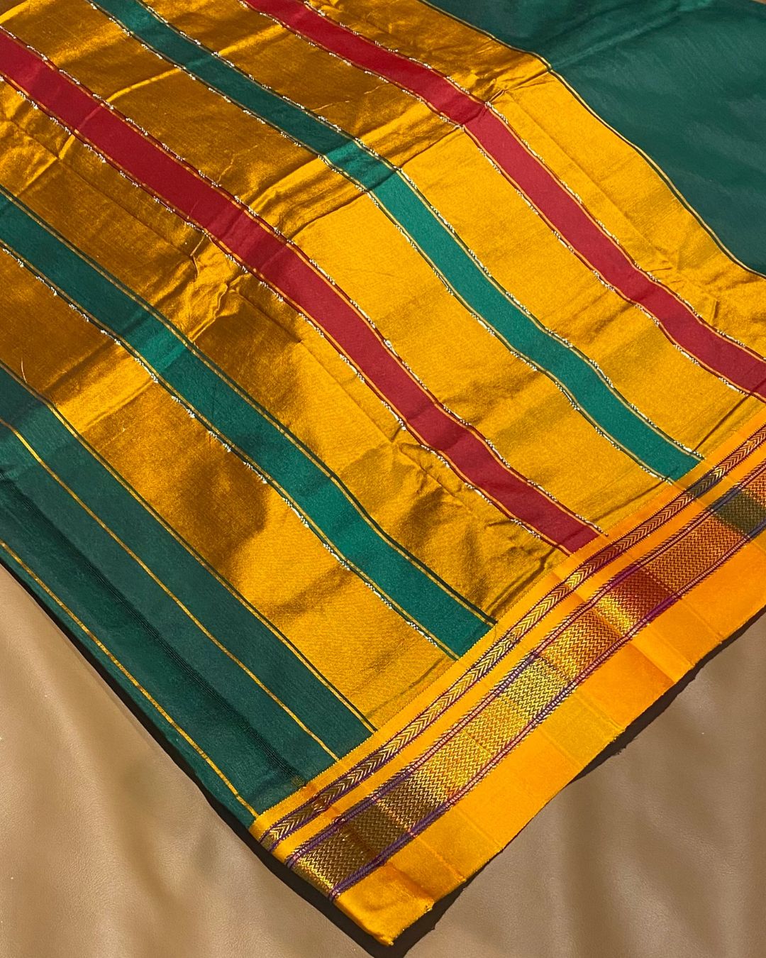 Green Colour Irkal/Ilkal Cotton Saree
