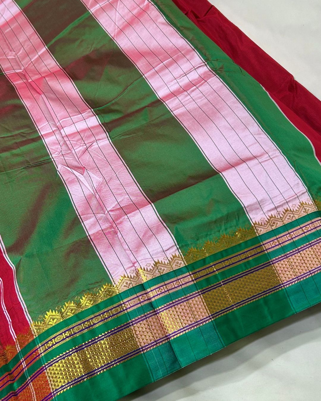 Red Colour Irkal/Ilkal Cotton Saree