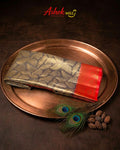 Grey Colour Kanjivaram Silk Saree with Contrast Border