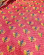 Pink Colour Cotton Tissue Saree