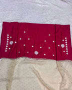 Off White Colour Shimmer Fandy Saree