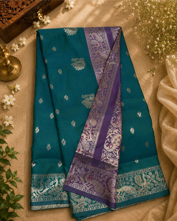 Rama Green Colour Peshwai Saree M13450