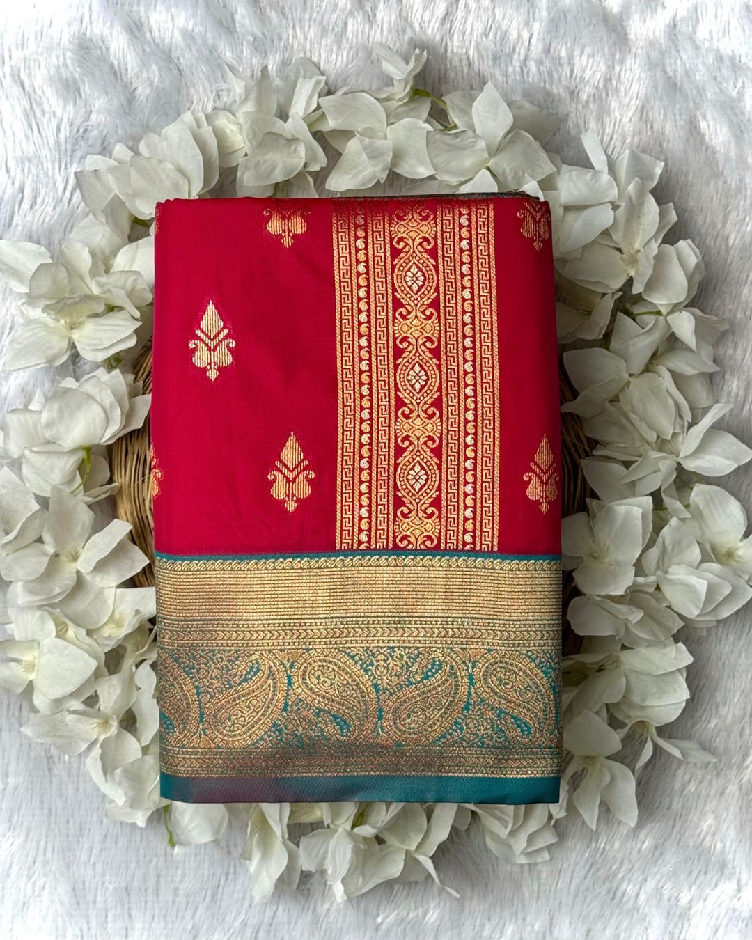 Pink Colour Semi Silk Zari Saree
