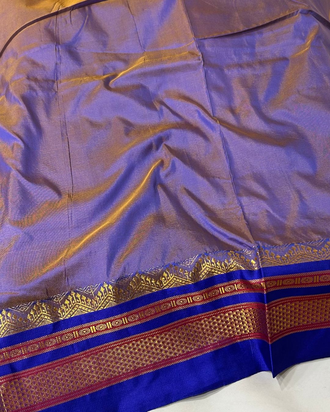 Dusty Parrot Green Colour Irkal/Ilkal Cotton Saree