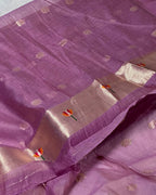 Lavender Colour Jamdani Cotton Saree