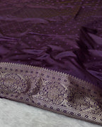Wine Colour Soft Peshwai Saree