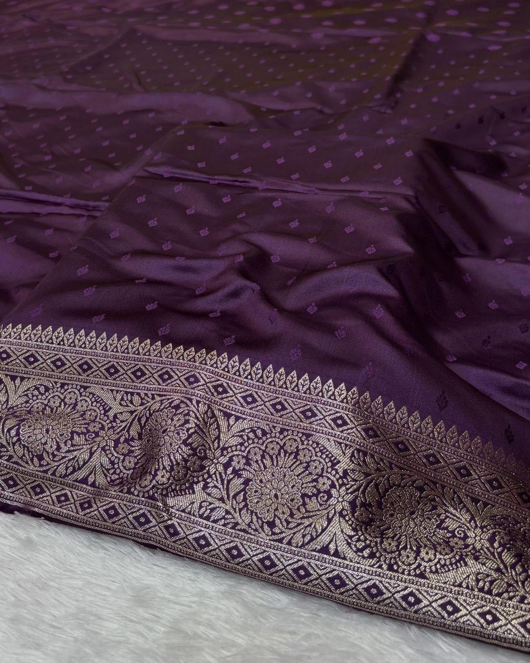 Wine Colour Soft Peshwai Saree