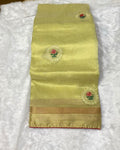 Golden Colour Tissue Silk Saree