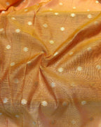 Golden yellow Colour Cotton Jamdani Saree with Sequin Work