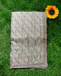 Silver Grey Colour Fandy Satin Silk Saree with Bead Work