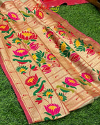 Silver Colour Soft Tissue Paithani Saree