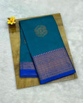 Blue Colour Semi Silk Saree