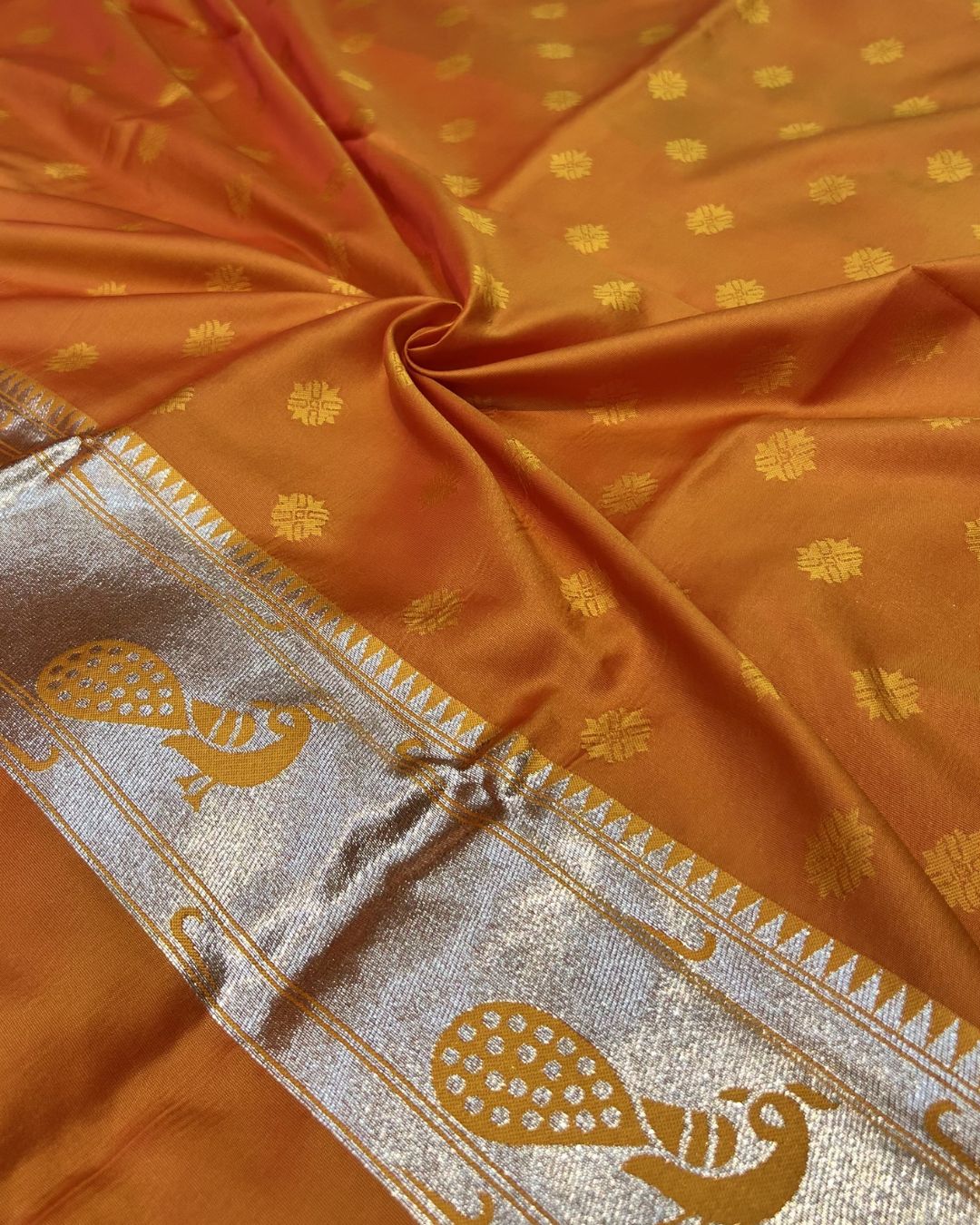 Orange Colour Silk Paithani Saree
