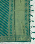Peacock Blue Colour Vichitra Silk Swarovski Work Saree