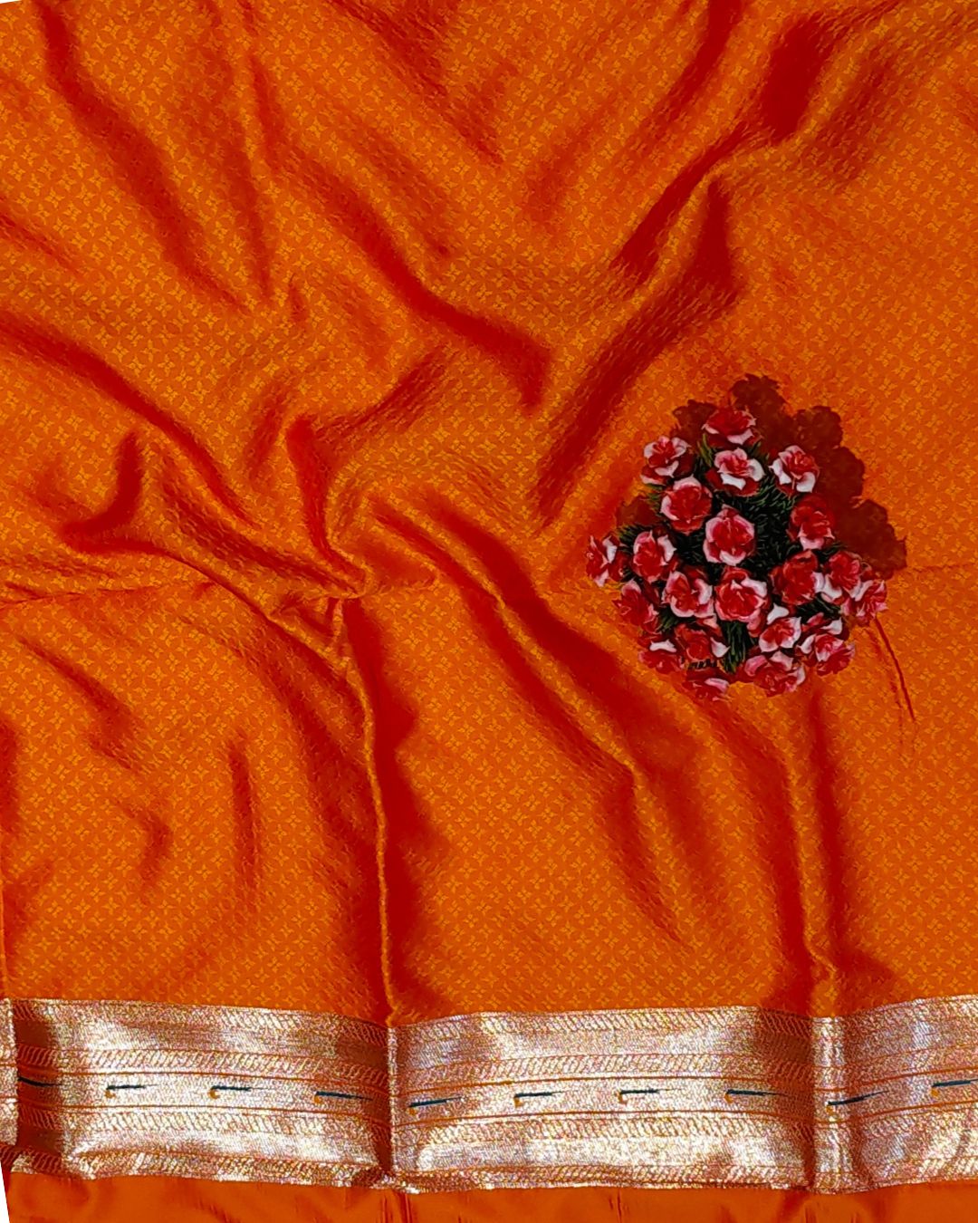 Orange Colour Silk Paithani Saree
