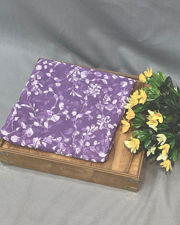 Lavender Colour Georgette Saree