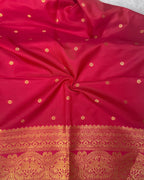 Coffee Brown Colour Semi Silk Contrast Border Zari Saree