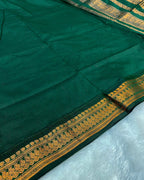 Orange Colour Gadwal Cotton Silk Saree