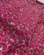 Rani Pink Colour Leheriya Georgette Saree
