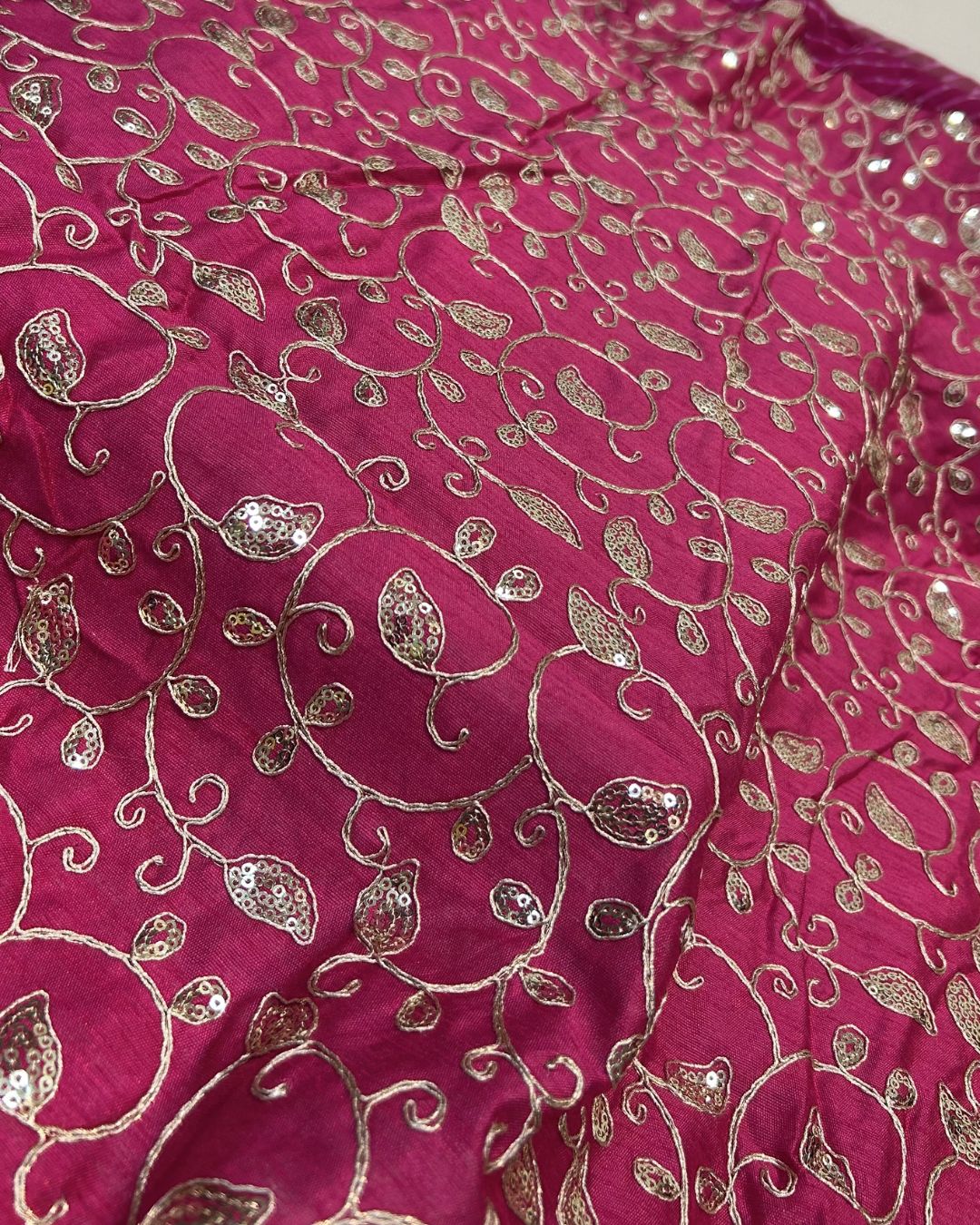 Rani Pink Colour Leheriya Georgette Saree