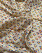 Golden Colour Cotton Tissue Saree