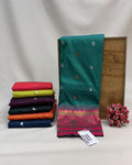 Green Colour Silk Paithani Saree with Contrast Blouse