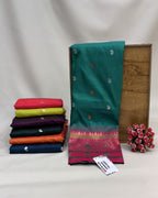 Green Colour Silk Paithani Saree with Contrast Blouse