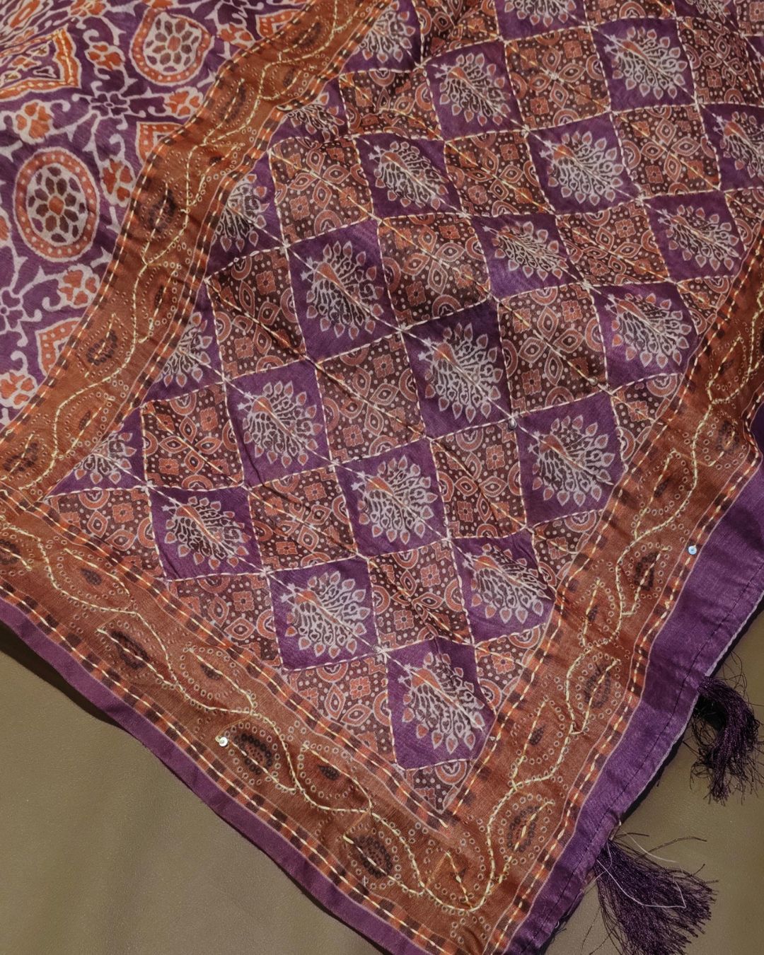 Magenta Colour Soft Cotton Saree