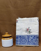Off White Colour Cotton Warli Design Saree