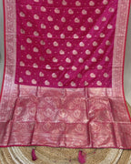 Pink Colour Soft Satin Silk Saree