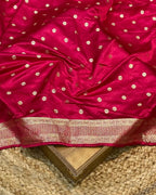 Blue Colour Soft Satin Silk Saree with Contrast Blouse Piece