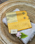 Golden Colour Semi Silk Saree with Contrast Yellow Border