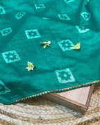 Rama Green Colour Batik Cotton Saree