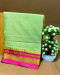 Parrot Green Colour Irkal/Ilkal Cotton Saree