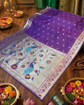 Purple Colour Bamboo Paithani Saree M 15237
