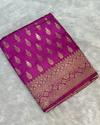 Pink Colour Dola Silk Saree