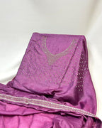 Onion Pink Colour Stone Work Soft Shimmer Saree