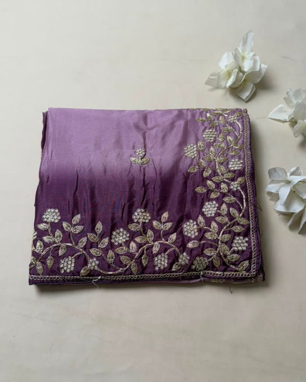 Light Purple  Colour Art Silk  Saree with Katdana Work