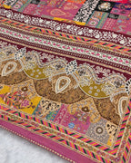 Onion Pink Colour Digital Patchwork Printed Saree