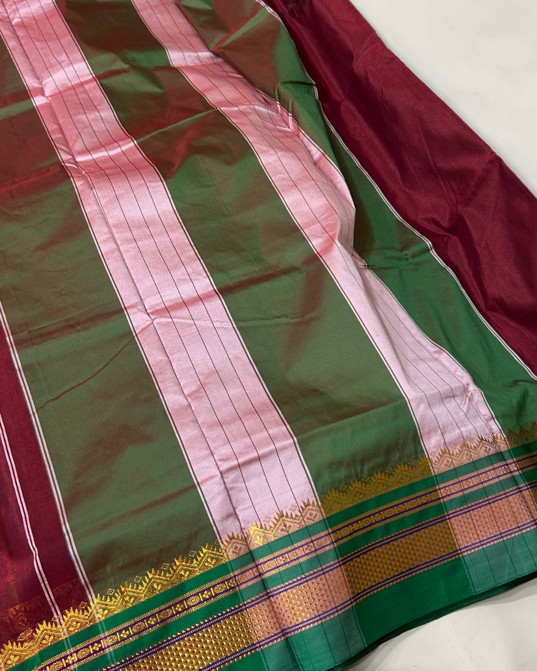 Maroon Colour Irkal/Ilkal Cotton Saree