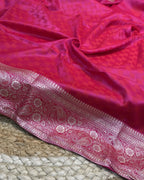 Pink Colour Soft Satin Silk Saree