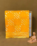 Mango Yellow Colour Batik Cotton Saree