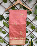 Peach Colour Cotton Silk Warli Design Saree