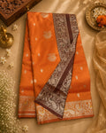Mango Orange Colour Peshwai Saree M13450