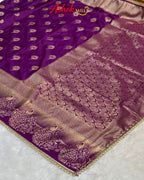 Magenta Colour Soft Satin Silk Saree With Moti Border